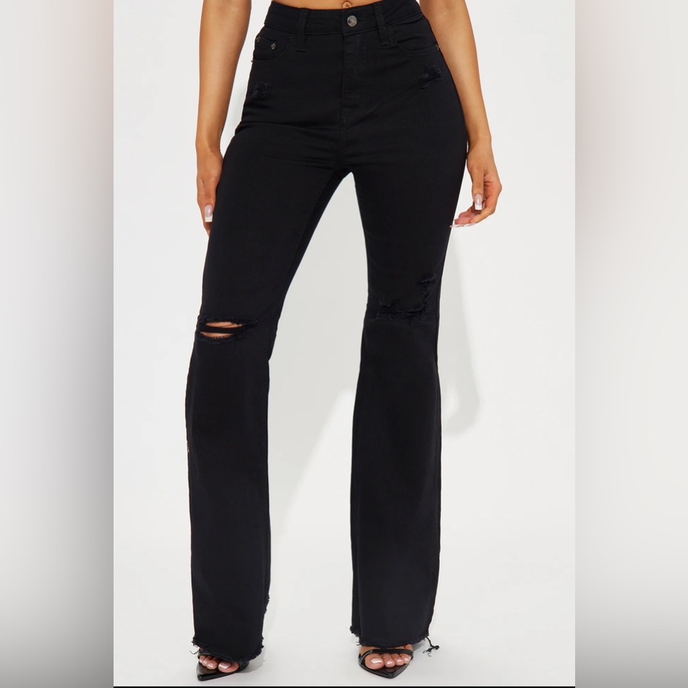Black  | Ripped | Flare Jeans